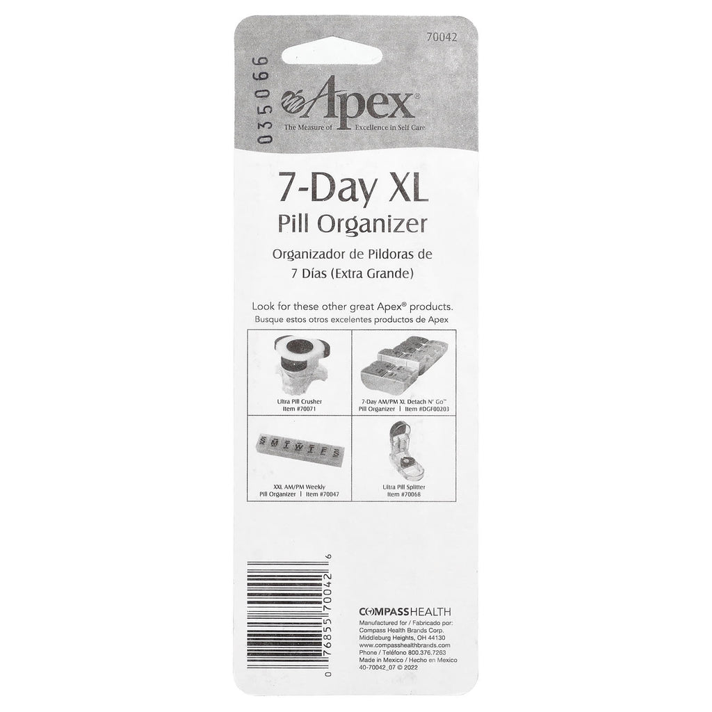 Apex, 7-Day Pill Organizer, X-Large, 1 Count