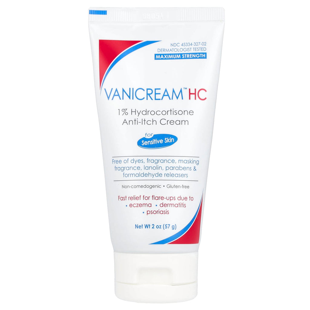 Vanicream, 1% Hydrocortisone Anti-Itch Cream, Maximum Strength, Fragrance Free, 2 oz (57 g)