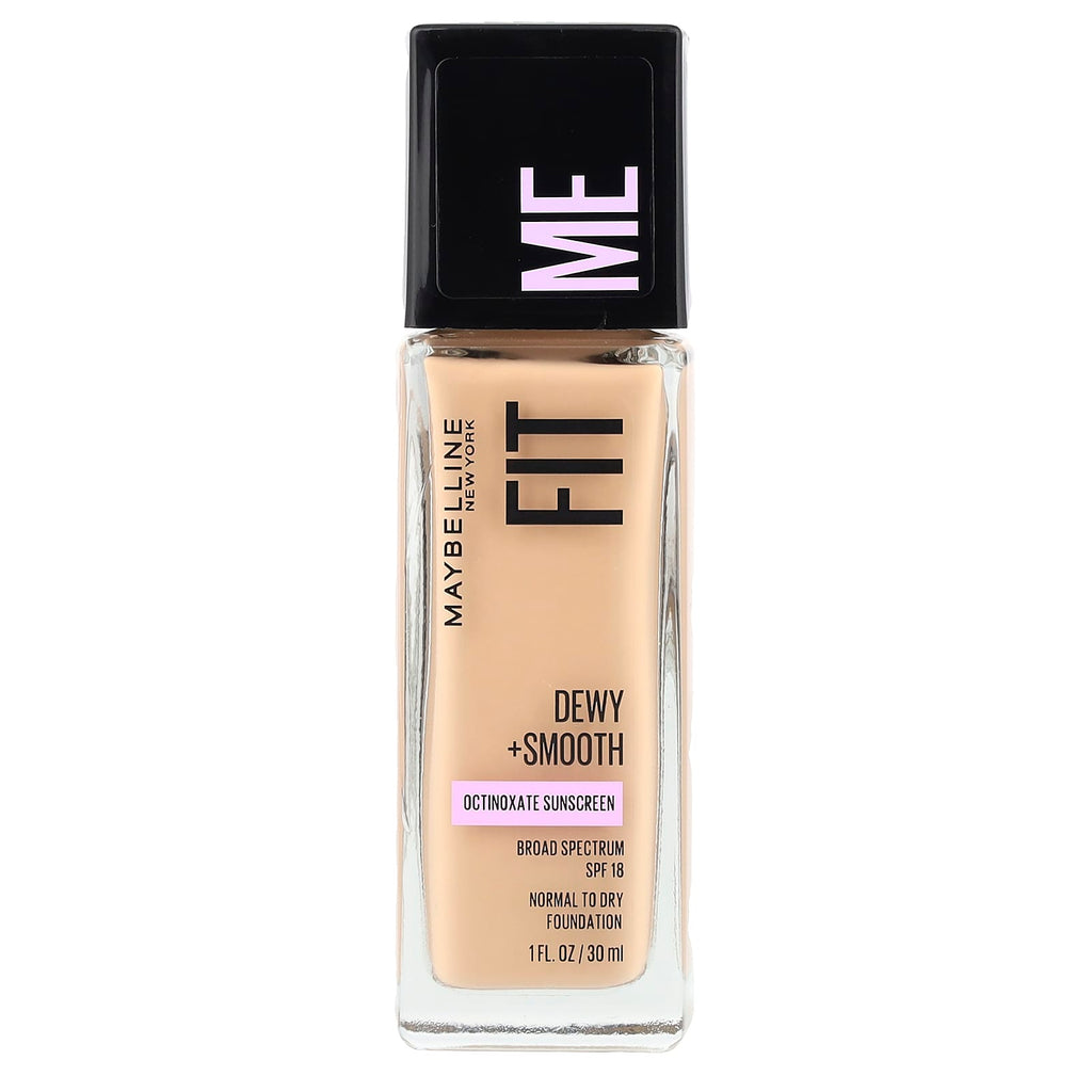 Maybelline, Fit Me, Dewy + Smooth Foundation, SPF 18, 120 Classic Ivory, 1 fl oz (30 ml)
