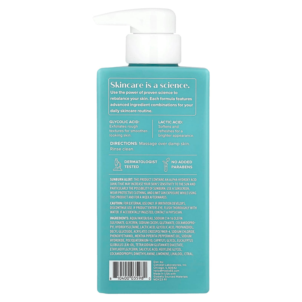 Medix 5.5, Body Wash, Skin Perfecting, Glycolic + Lactic Acid, 15 fl oz (444 ml)