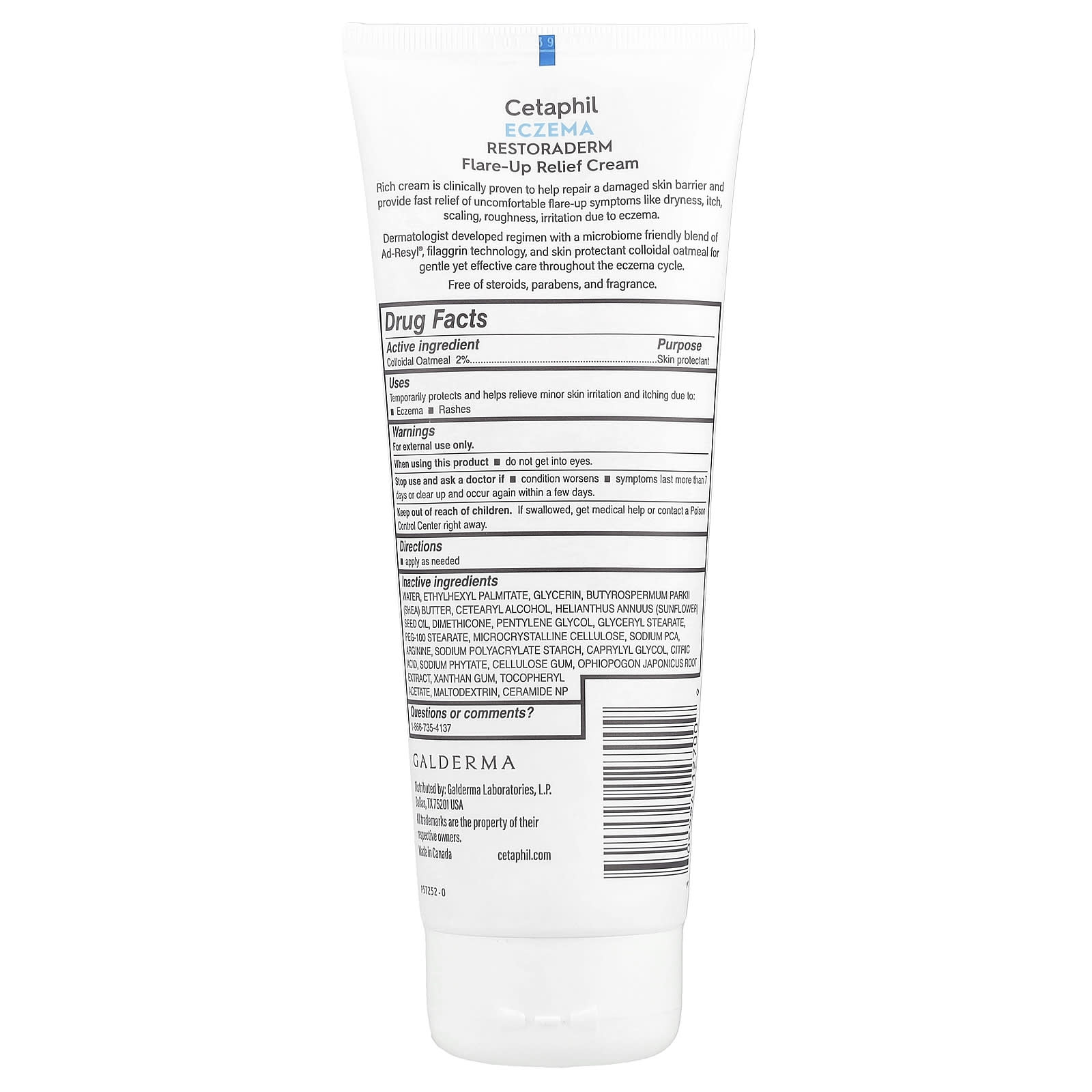 Cetaphil, Eczema, Restoraderm® Flare-Up Relief Cream, 8 oz (227 g)