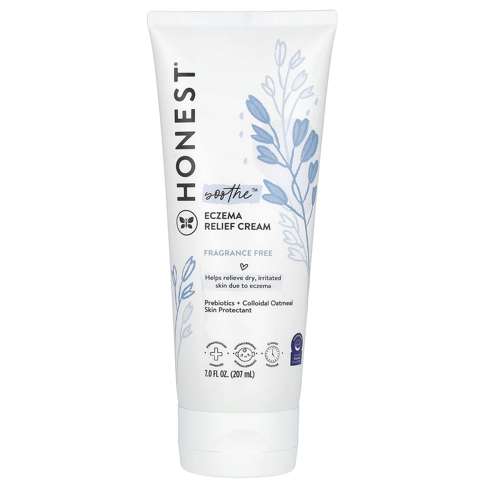 The Honest Company, Soothe Eczema Relief Cream, Fragrance Free, 7 fl oz (207 ml)
