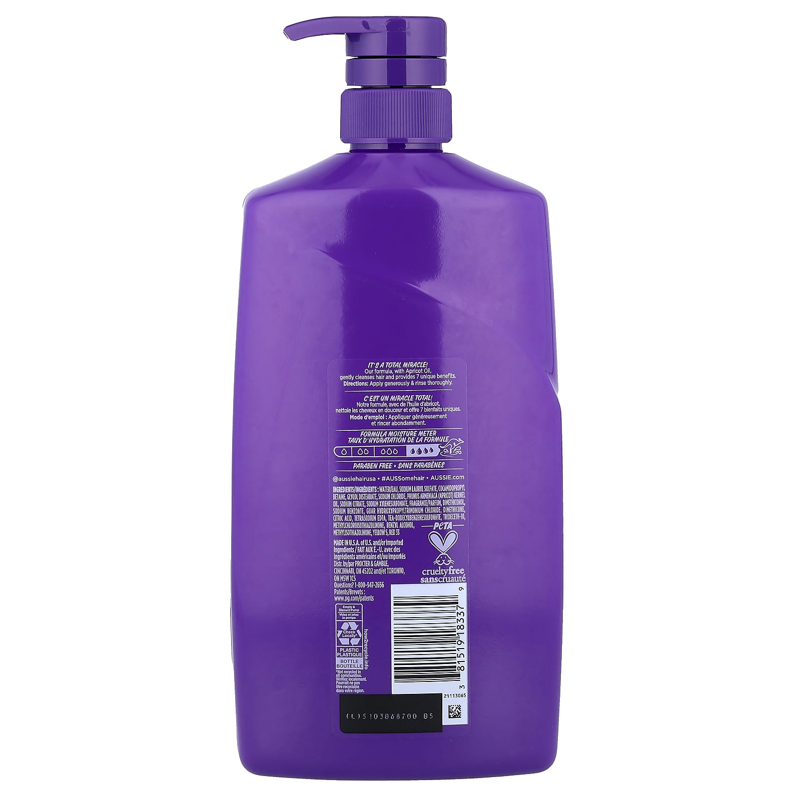 Aussie, Total Miracle, Shampoo With Apricot Oil, For All Hair Types, 26.2 fl oz (778 ml)