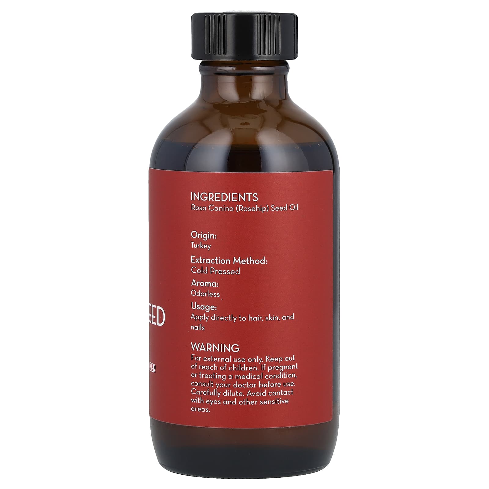 Pure Body Naturals, Rosehip Seed Oil, 4 fl oz (118 ml)