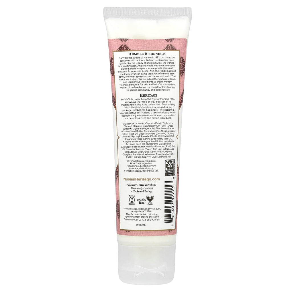 Nubian Heritage, Hand Cream, Patchouli & Buriti, 4 fl oz (118 ml)