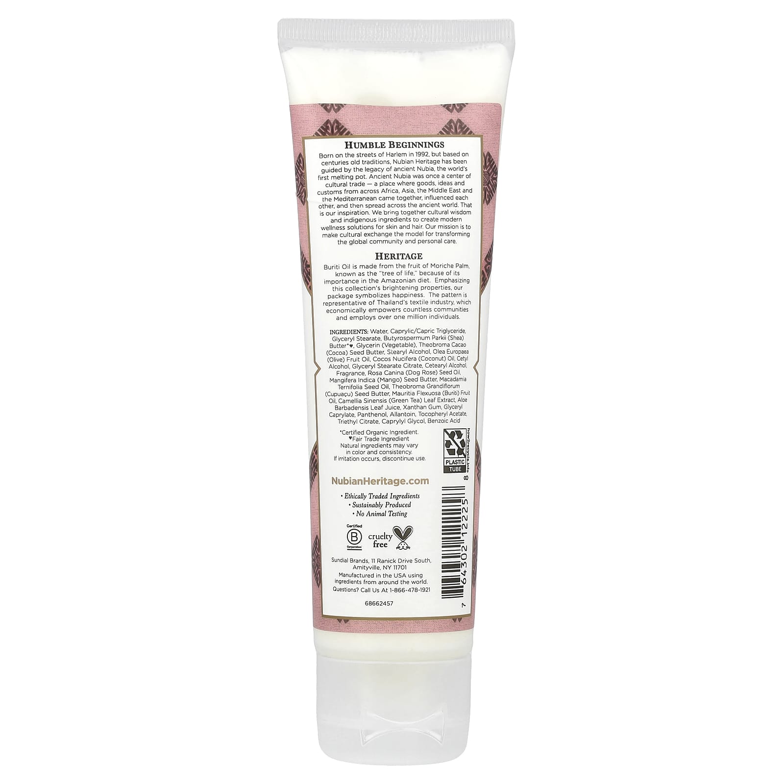 Nubian Heritage, Hand Cream, Patchouli & Buriti, 4 fl oz (118 ml)