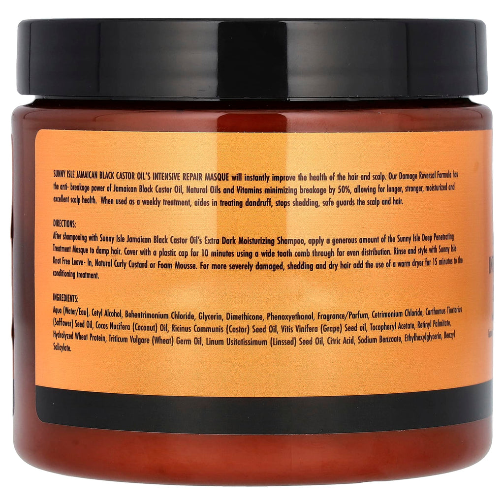 Sunny Isle, Jamaican Black Castor Oil, Intensive Repair Masque, 16 fl oz