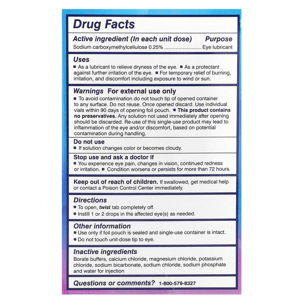 TheraTears, Dry Eye Therapy, Lubricant Eye Drops, 30 Sterile Single-Use Vials