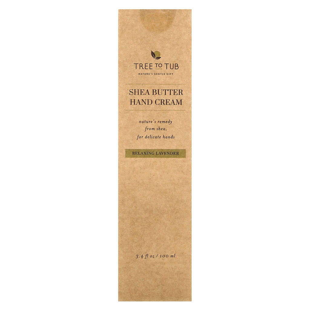 Tree To Tub, Shea Butter Hand Cream, Relaxing Lavender, 3.4 fl oz (100 ml)