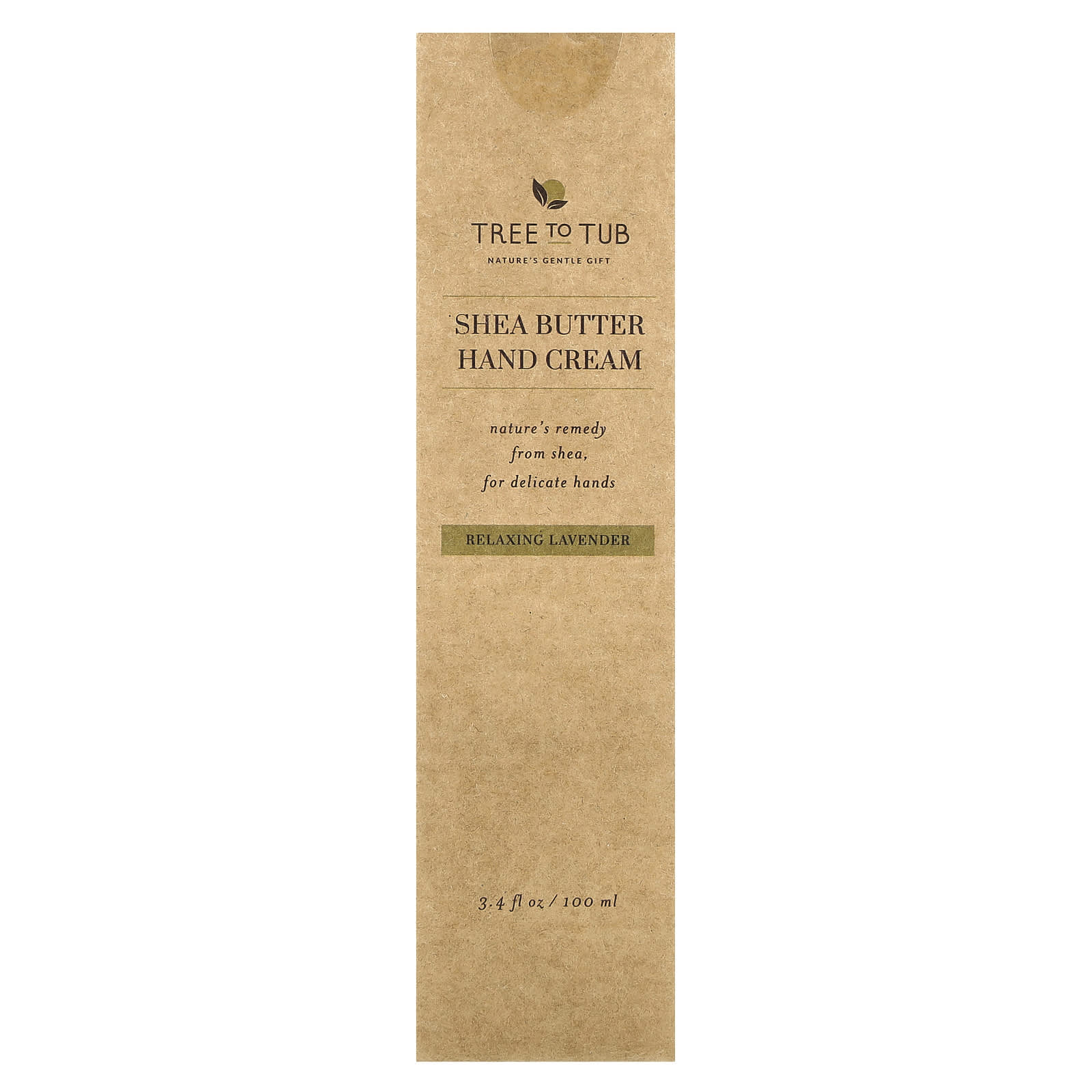 Tree To Tub, Shea Butter Hand Cream, Relaxing Lavender, 3.4 fl oz (100 ml)