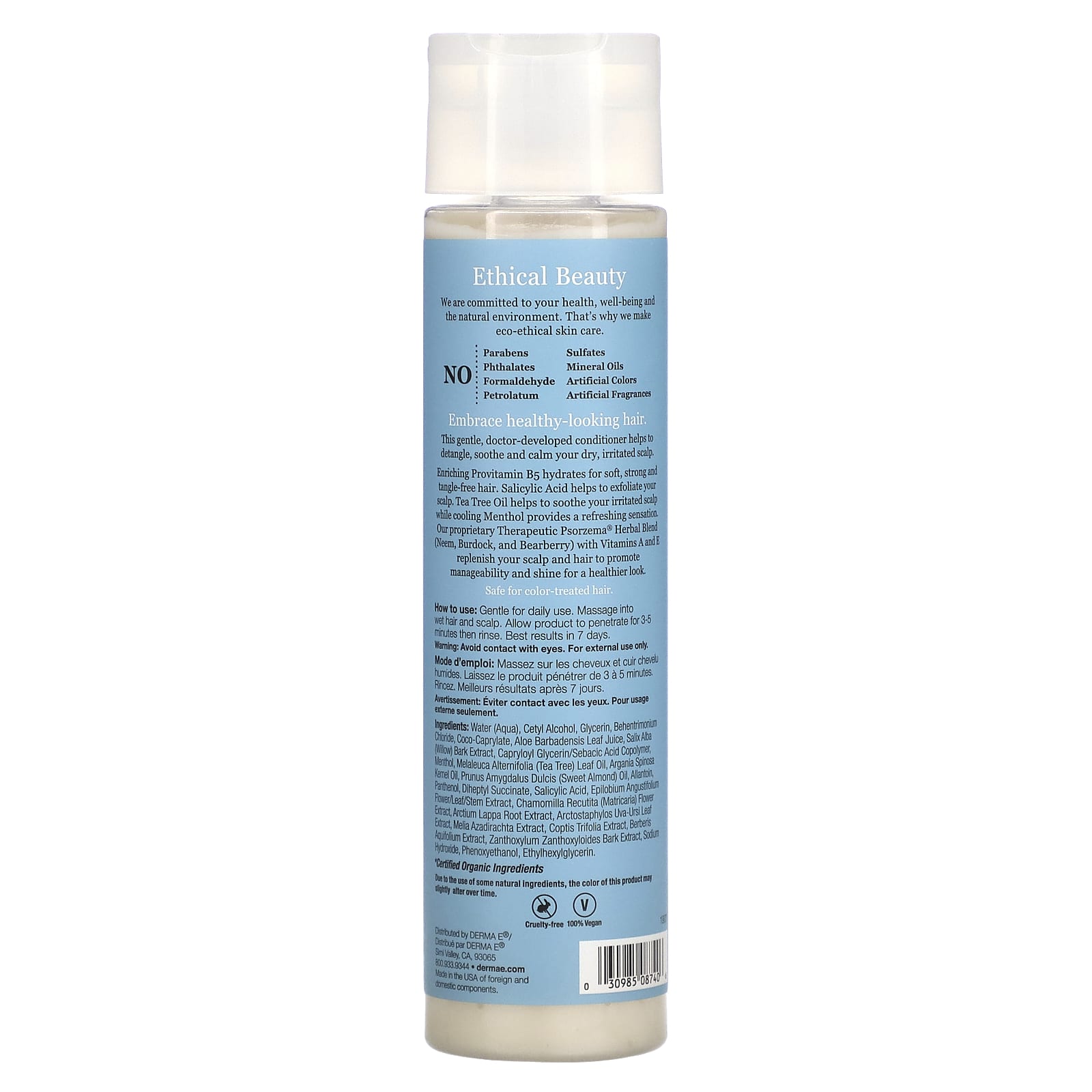 DERMA E, Scalp Relief Conditioner, Therapeutic Psorzema Herbal Blend, 10 fl oz (296 ml)