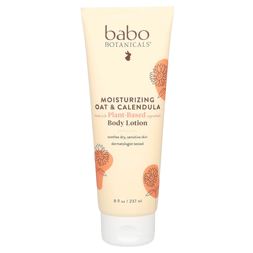 Babo Botanicals, Moisturizing Body Lotion, Oat & Calendula, 8 fl oz (237 ml)
