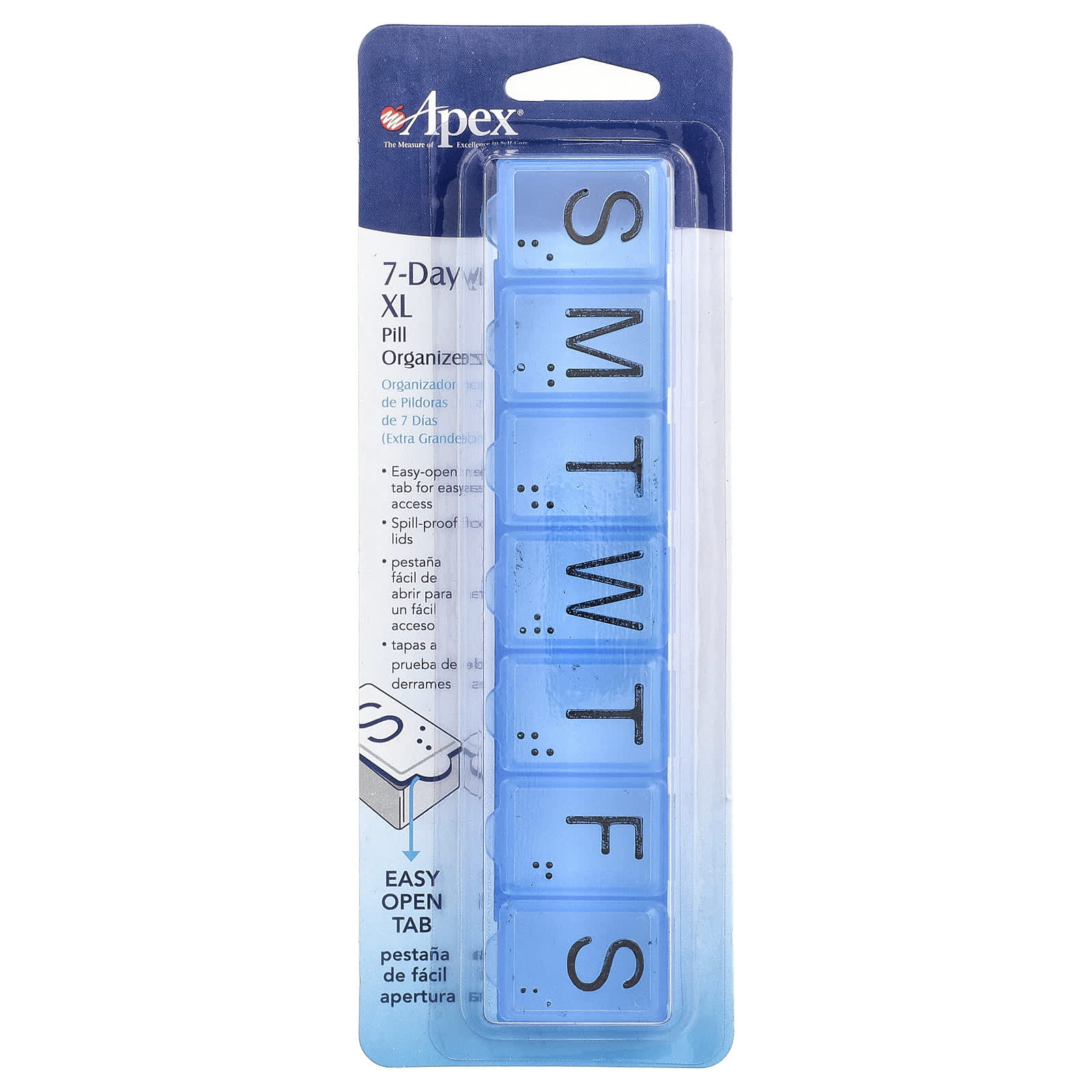 Apex, 7-Day Pill Organizer, X-Large, 1 Count