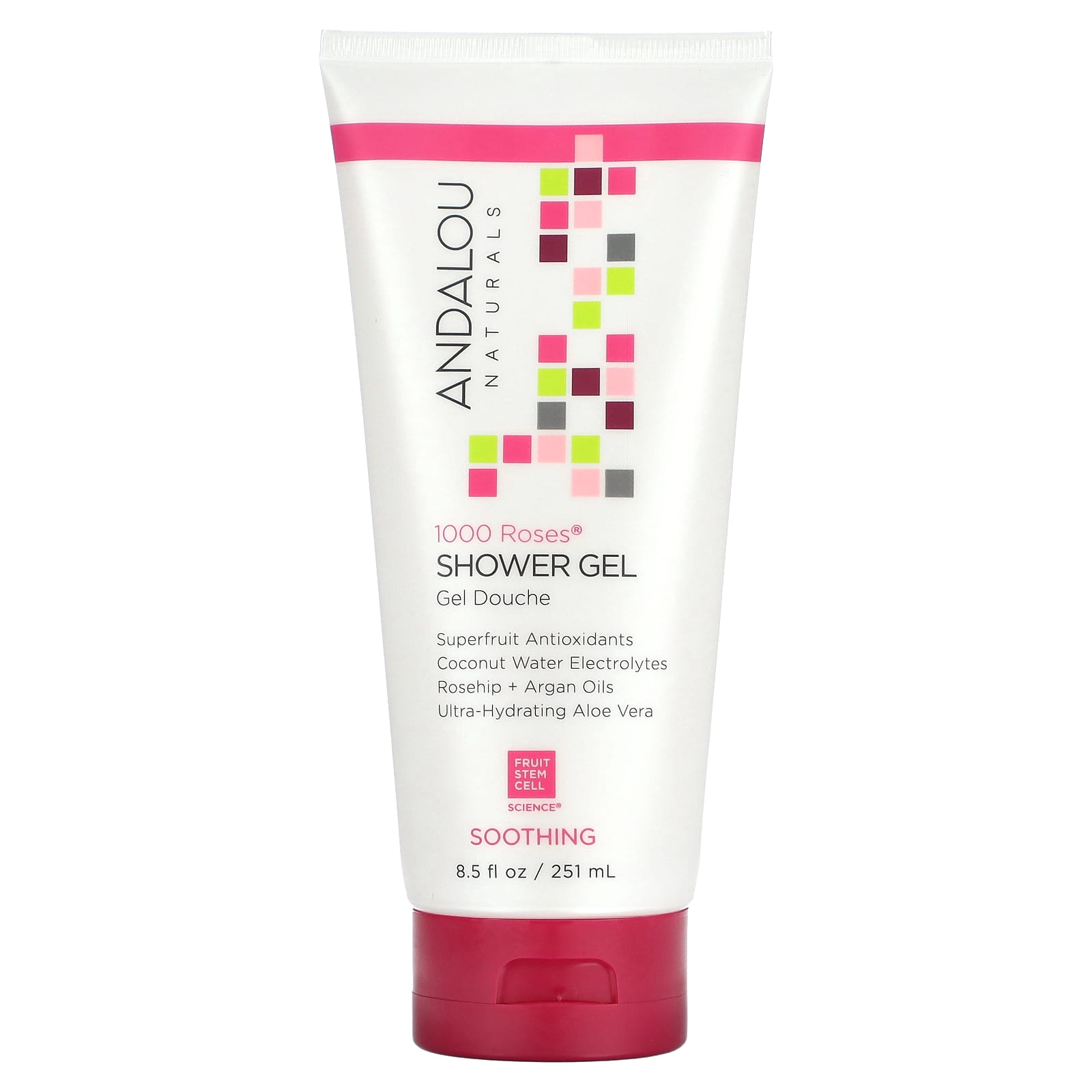 Andalou Naturals, 1000 Roses®, Soothing Shower Gel, 8.5 fl oz (251 ml)