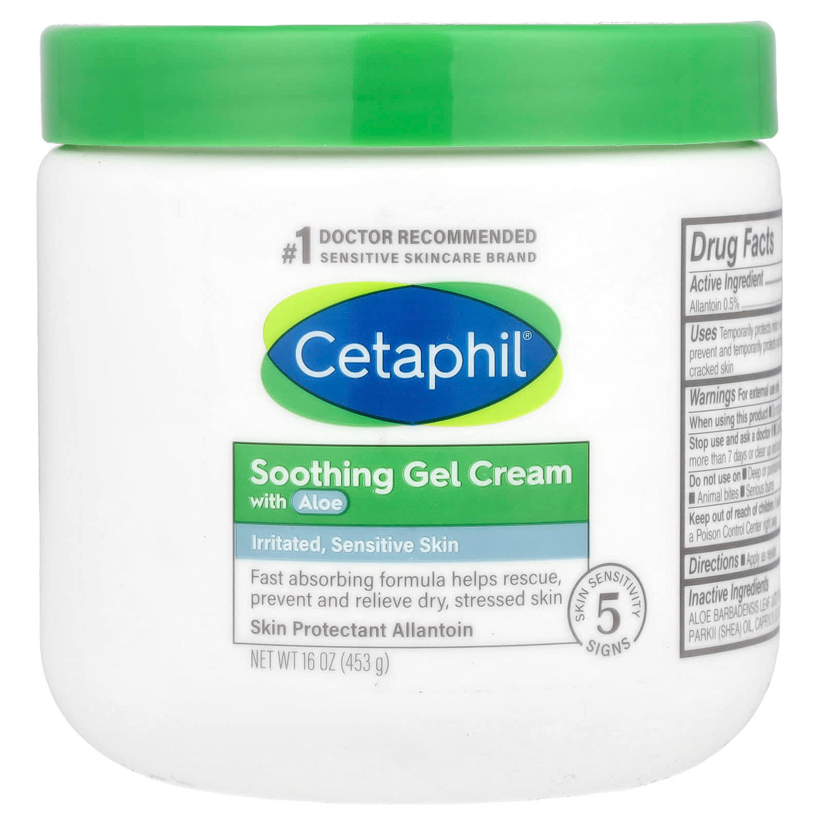 Cetaphil, Soothing Gel Cream with Aloe, Fragrance Free, 16 oz (453 g)