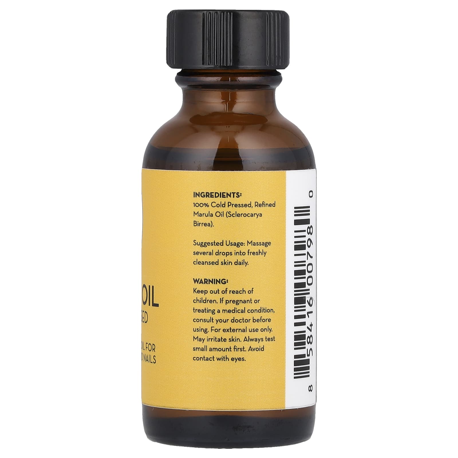 Pure Body Naturals, Marula Oil, Cold Pressed, 1 fl oz (30 ml)