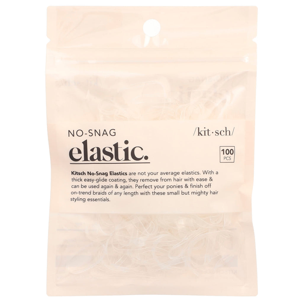 Kitsch, No-Snag Elastic, Clear , 100 Pieces