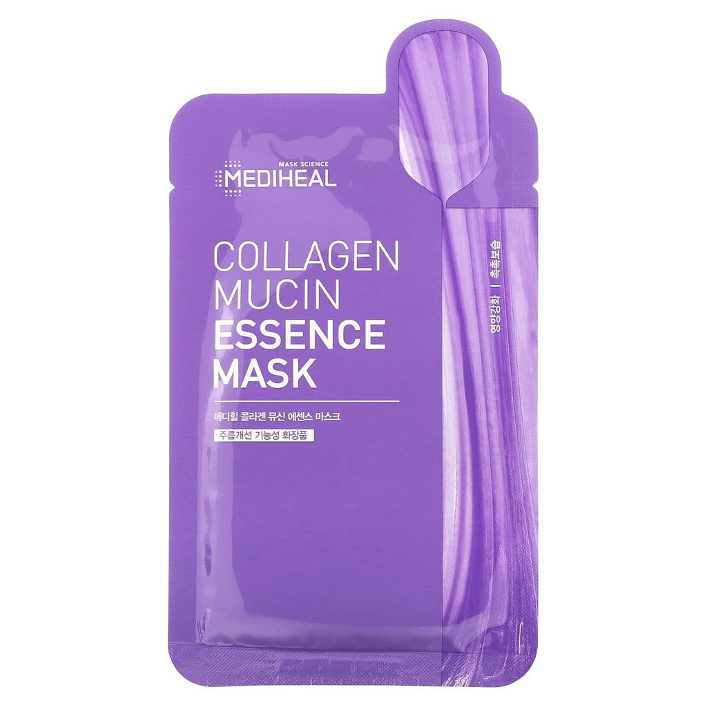 MEDIHEAL, Collagen Mucin Essence Beauty Mask, 1 Sheet, 0.68 fl oz (20 ml)