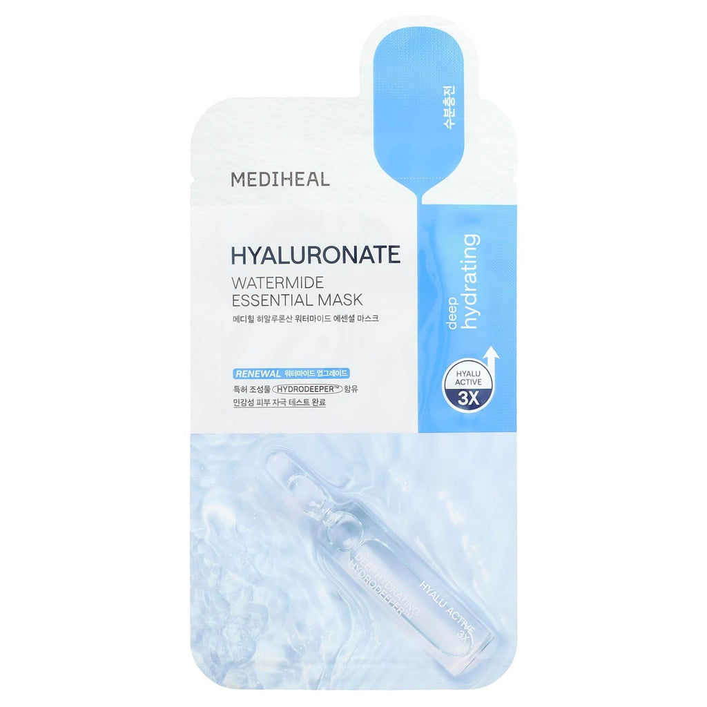 MEDIHEAL, Hyaluronate Watermide Essential Beauty Mask, 1 Sheet, 0.81 fl oz (24 ml)