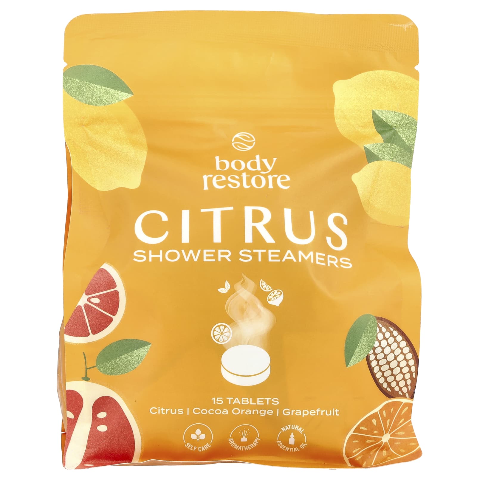 Body Restore, Shower Steamers, Citrus, 15 Tablets, 13.2 oz