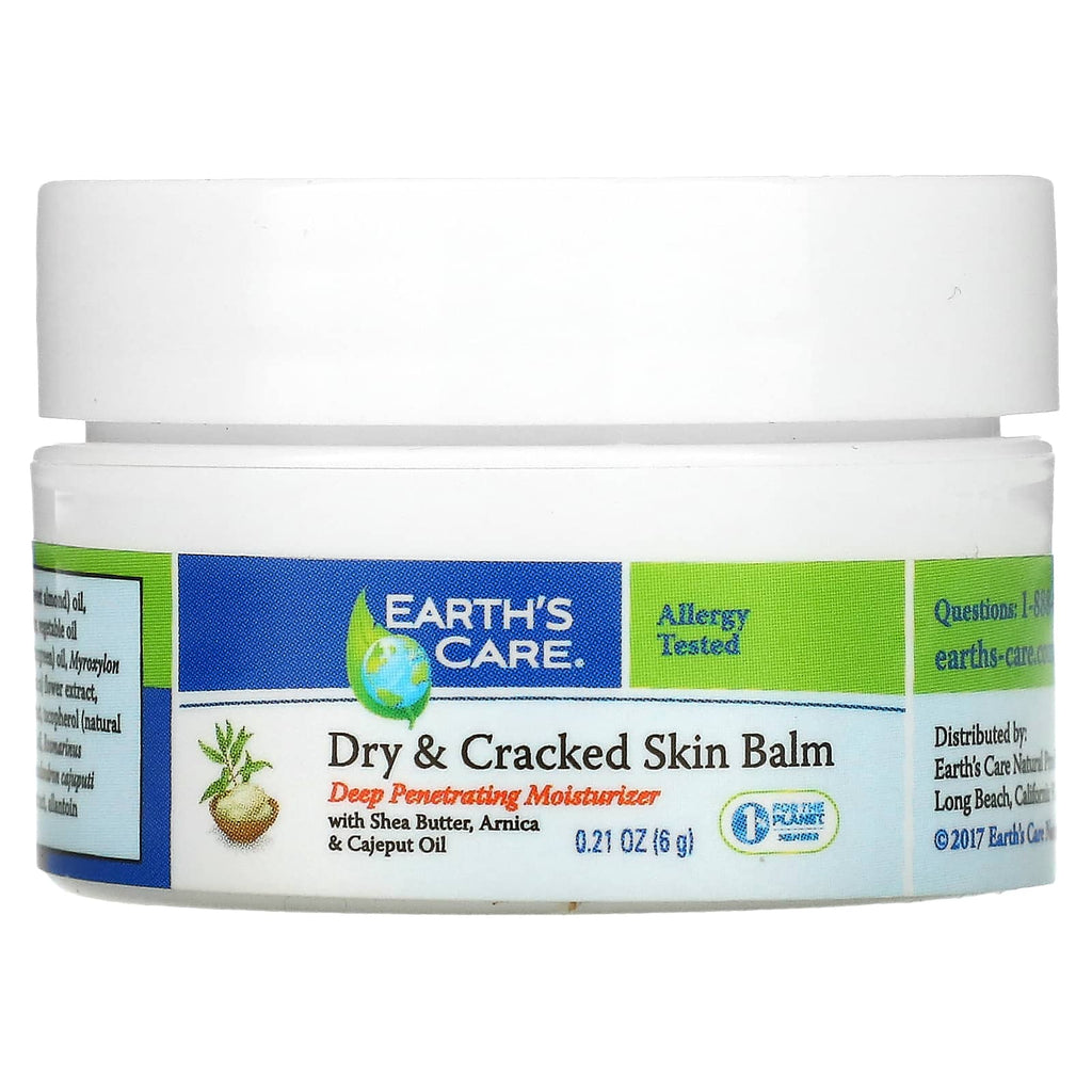 Earth's Care, Dry & Cracked Skin Balm, 0.21 oz (6 g)