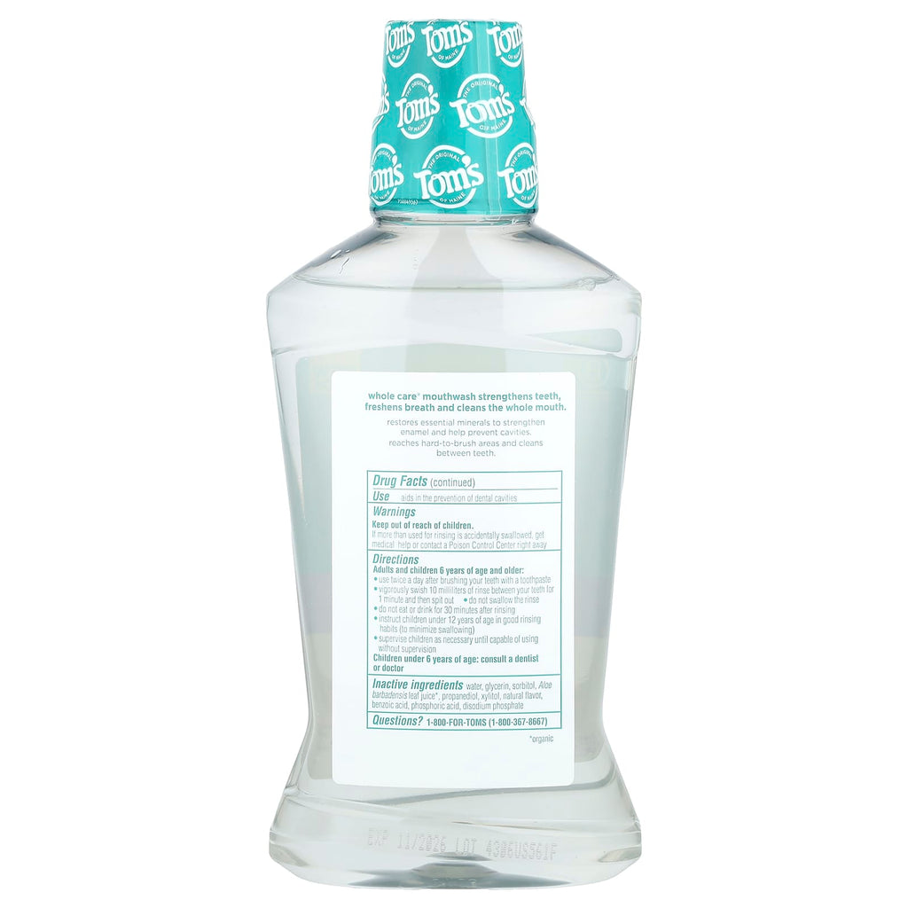 Tom's of Maine, Whole Care®, Anticavity Mouthwash, Fresh Mint, 16 fl oz (473 ml)