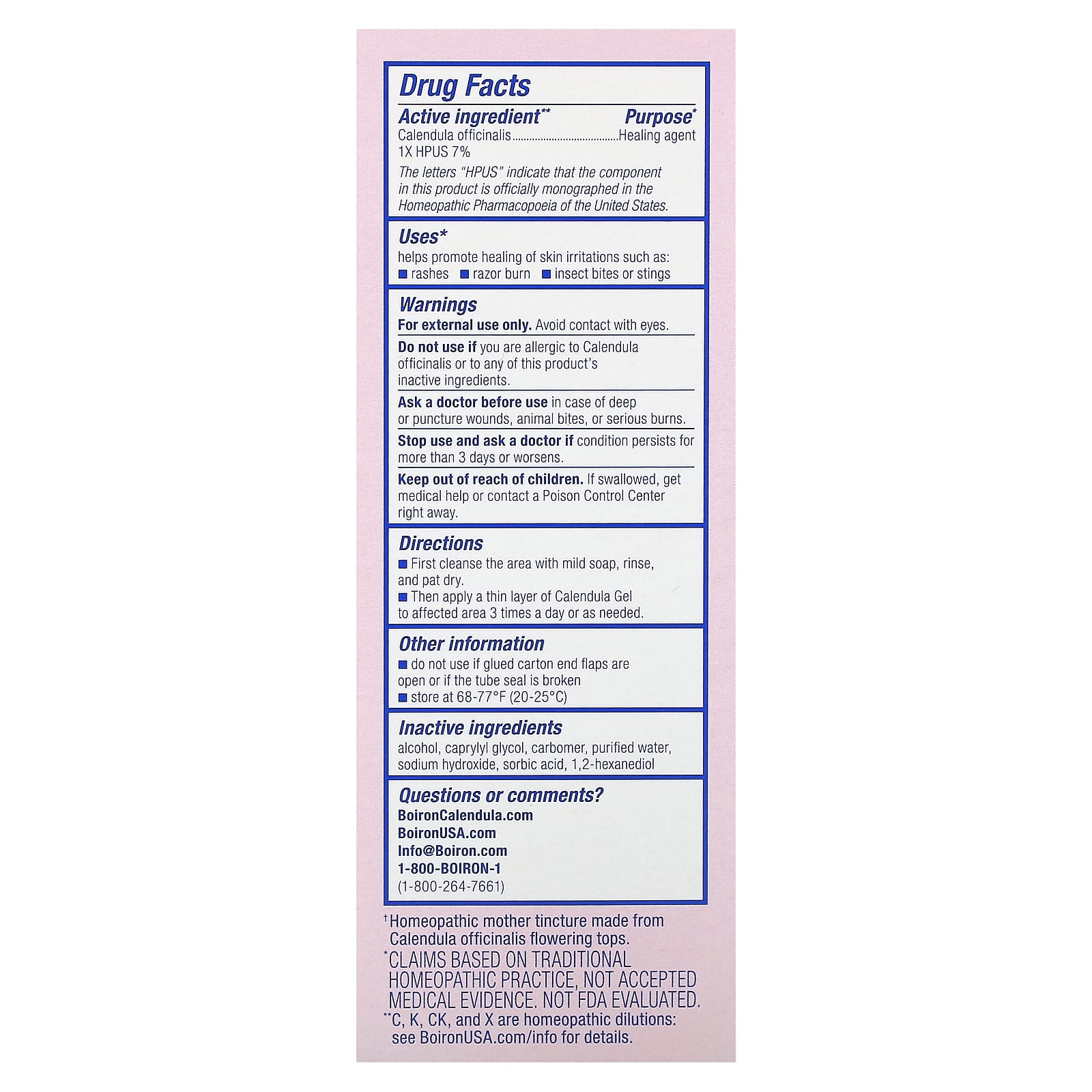 Boiron, Calendula Gel, 2.6 oz (75 g)