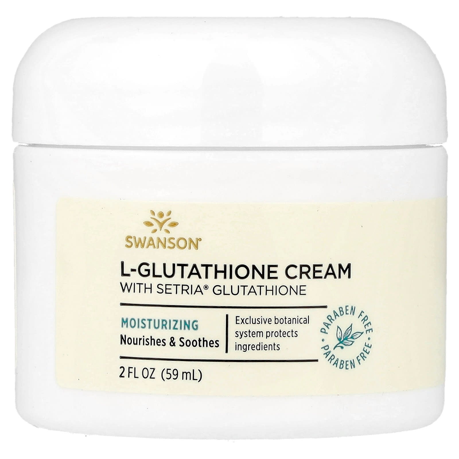 Swanson, L-Glutathione Cream with Setria® Glutathione, 2 fl oz (59 ml)