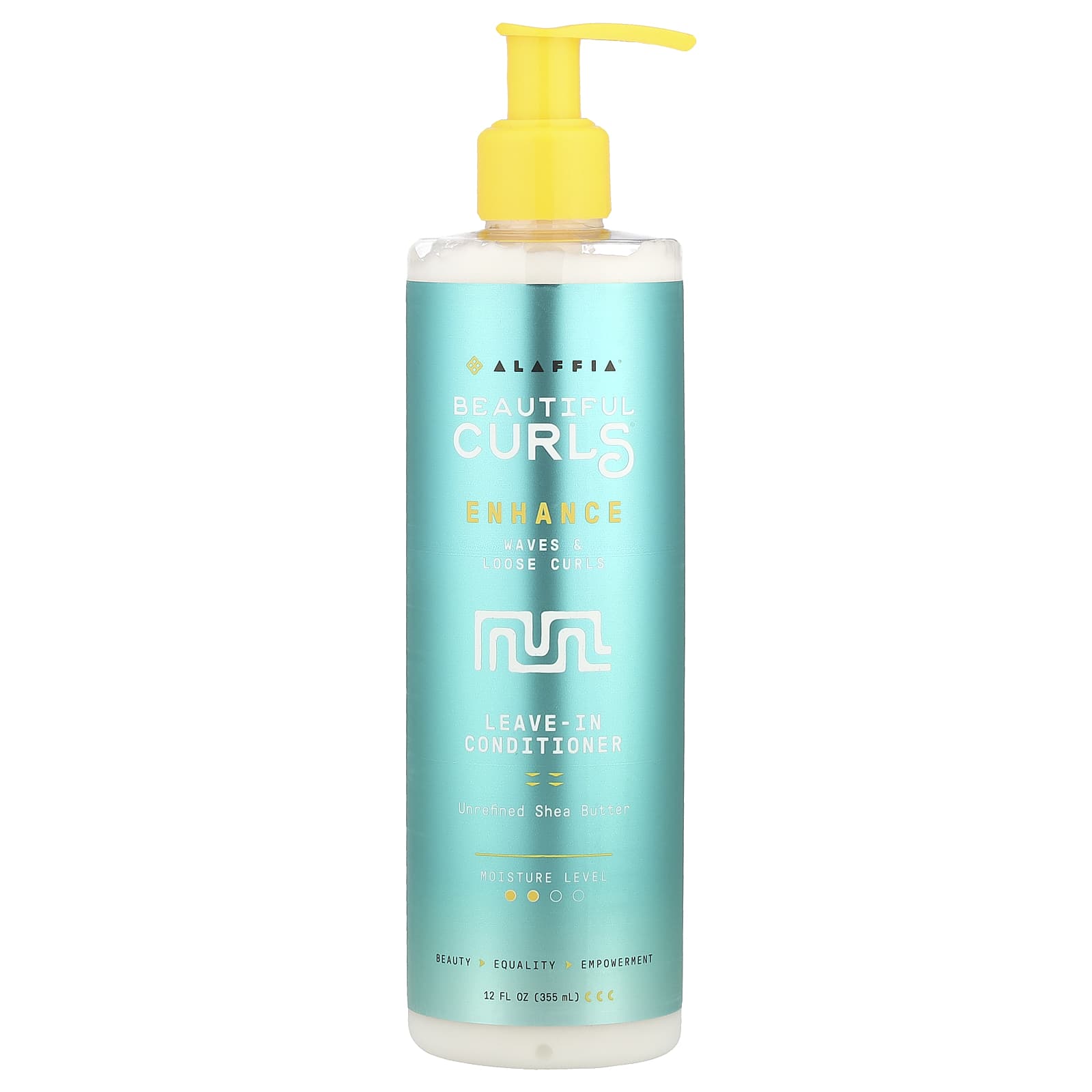 Alaffia, Beautiful Curls, Leave-In Conditioner, Waves and Loose Curls, Unrefined Shea Butter, 12 fl oz (354 ml)