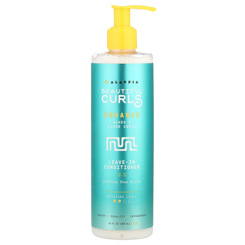 Alaffia, Beautiful Curls, Leave-In Conditioner, Waves and Loose Curls, Unrefined Shea Butter, 12 fl oz (354 ml)