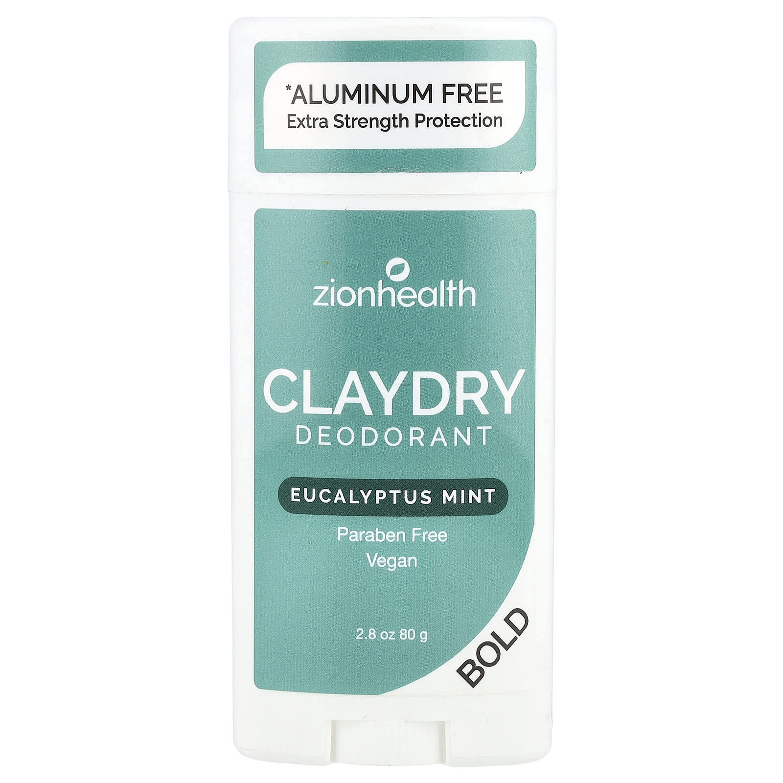 Zion Health, Bold, ClayDry Deodorant, Eucalyptus Mint, 2.8 oz (80 g)