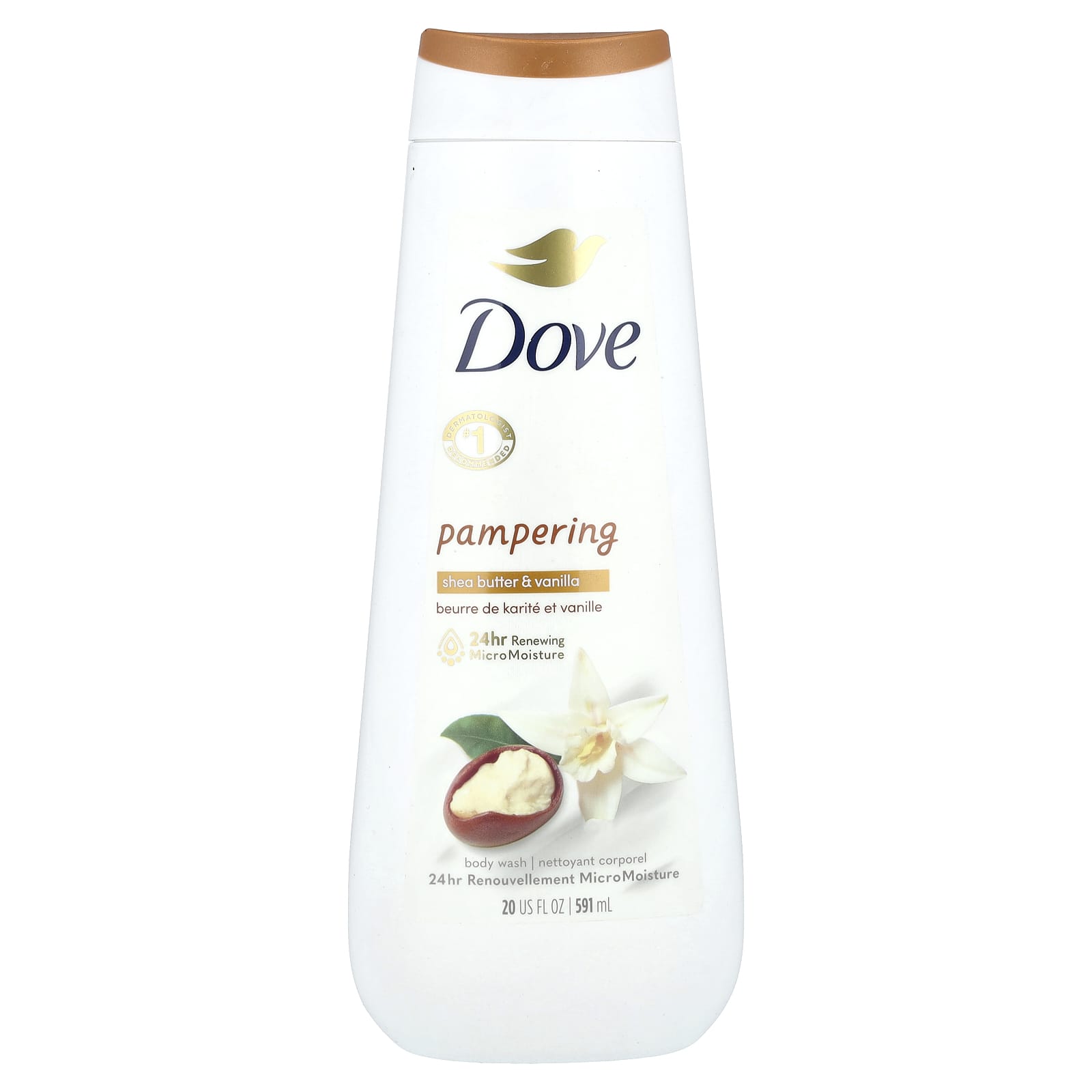 Dove, Pampering Body Wash, Shea Butter & Vanilla, 20 fl oz (591 ml)