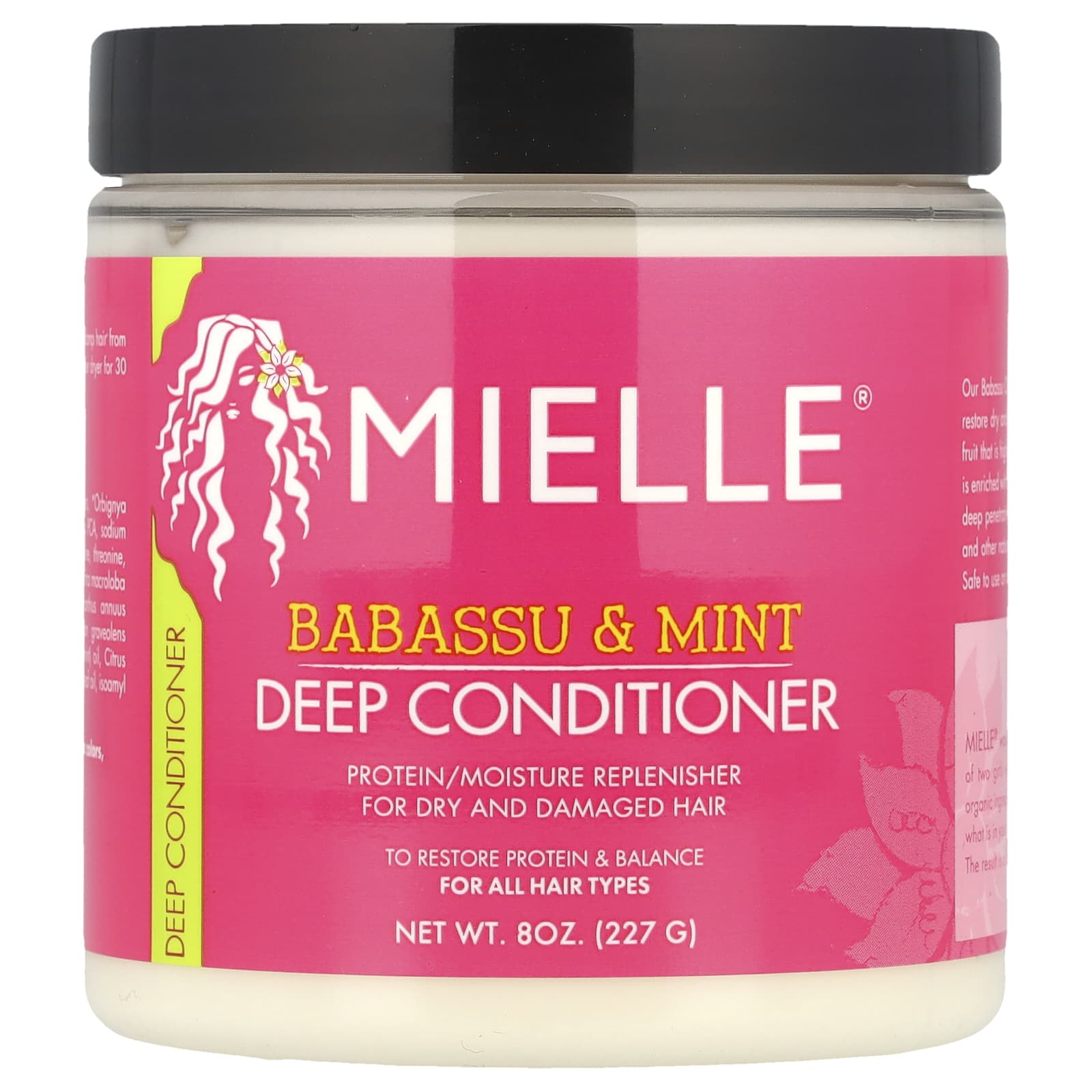Mielle, Deep Conditioner, For All Hair Types, Babassu & Mint, 8 oz (227 g)