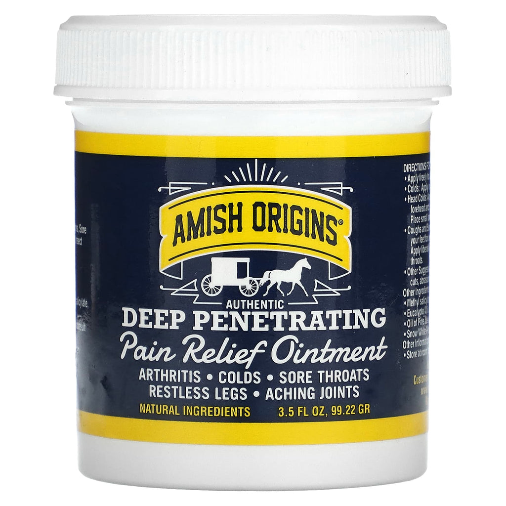 Amish Origins, Authentic Deep Penetrating, Pain Relief Ointment, 3.5 fl oz (99.22 g)