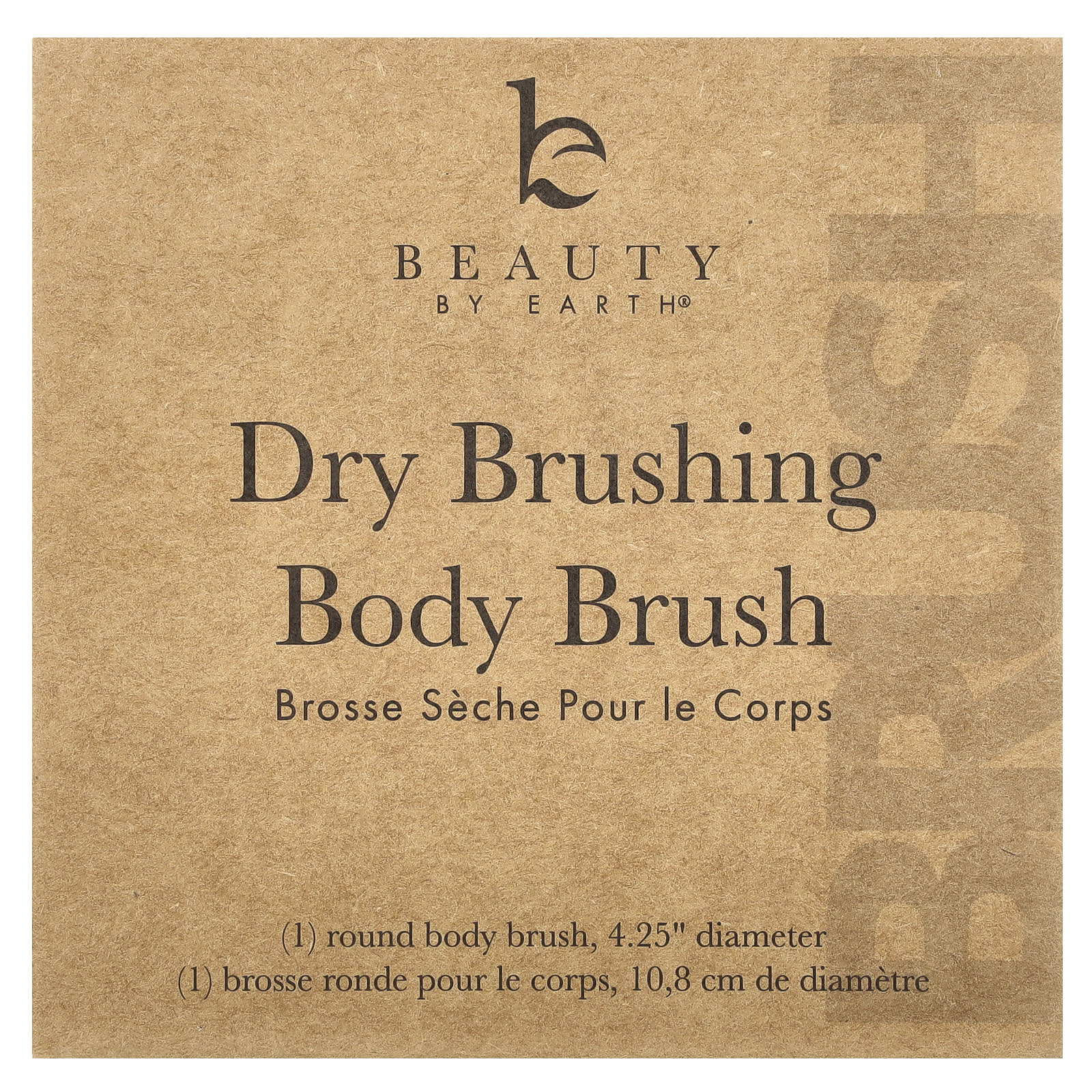 Beauty By Earth, Dry Brushing Body Brush, 1 Round Body Brush