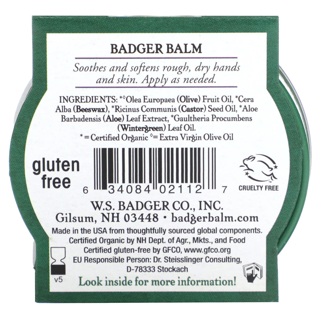 Badger, Organic Badger Balm for Hardworking Hands, 0.75 oz (21 g)
