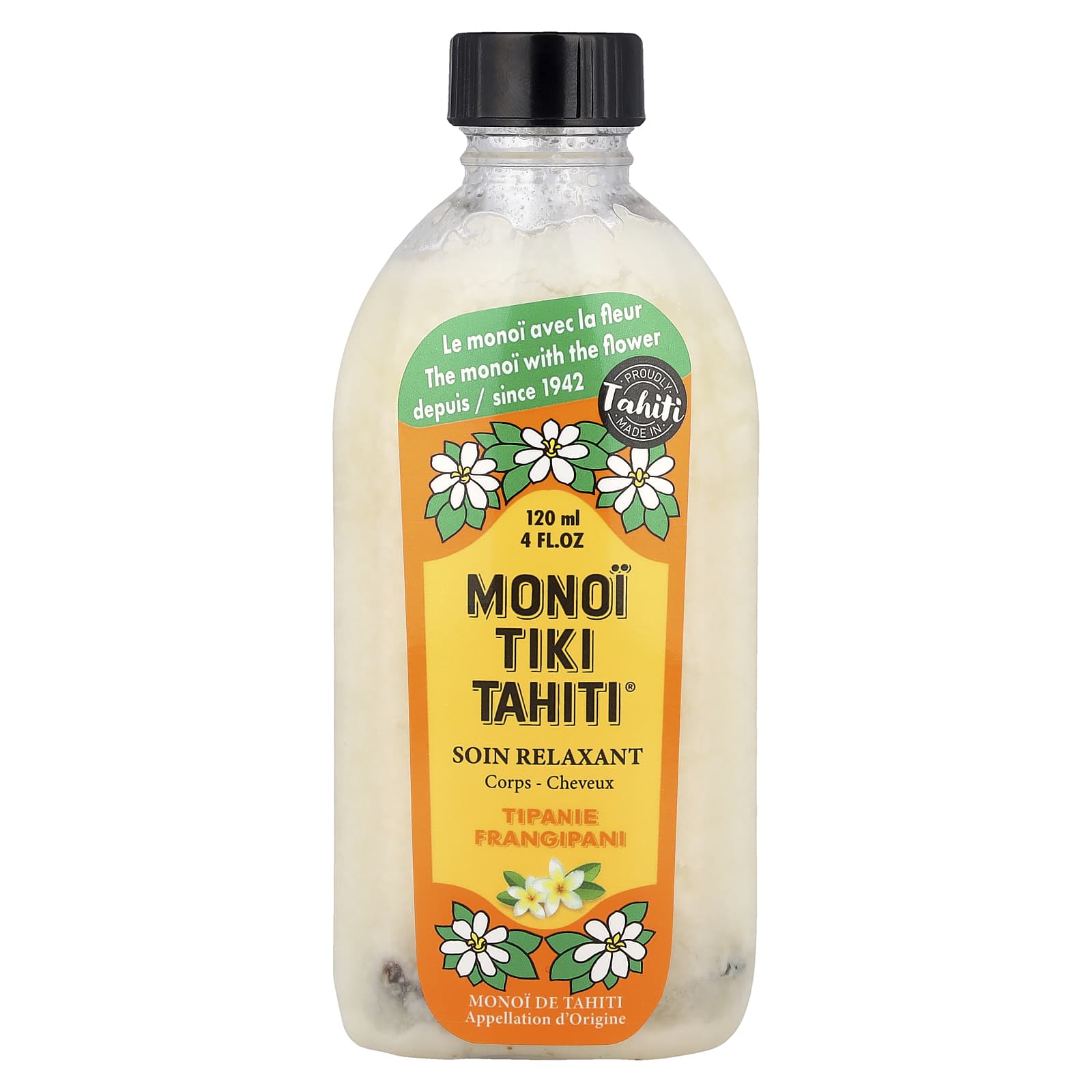 Monoi Tiare Tahiti, Monoi Tiki Tahiti®, Tipanie, Coconut Oil, 4 fl oz (120 ml)