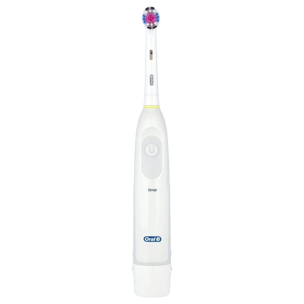 Oral-B, 3D White, Pro 100, Battery Powered Toothbrush, White, 1 Toothbrush