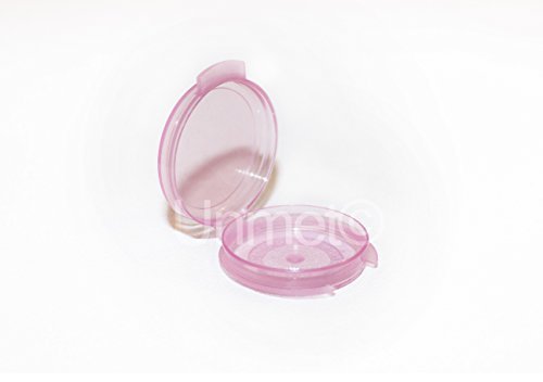 100 Pink Mini Transparent Plastic Sample and Tester Containers, 0.05 oz