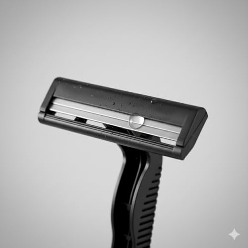 100 Count Black Twin-Blade Disposable Razors with Fixed Head