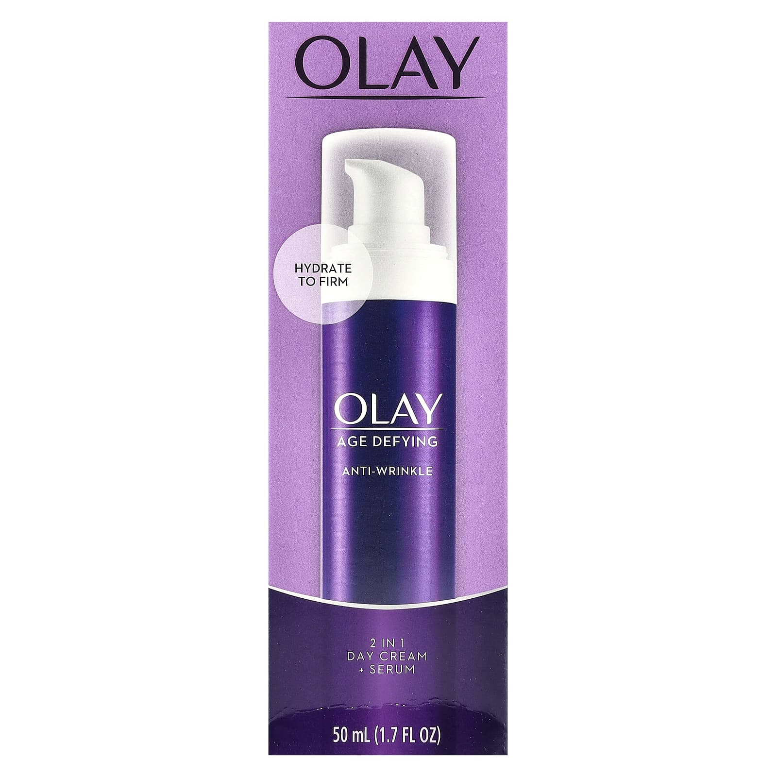 Olay, Age Defying, Anti-Wrinkle, 2 in 1 Day Cream + Serum, 1.7 fl oz (50 ml)