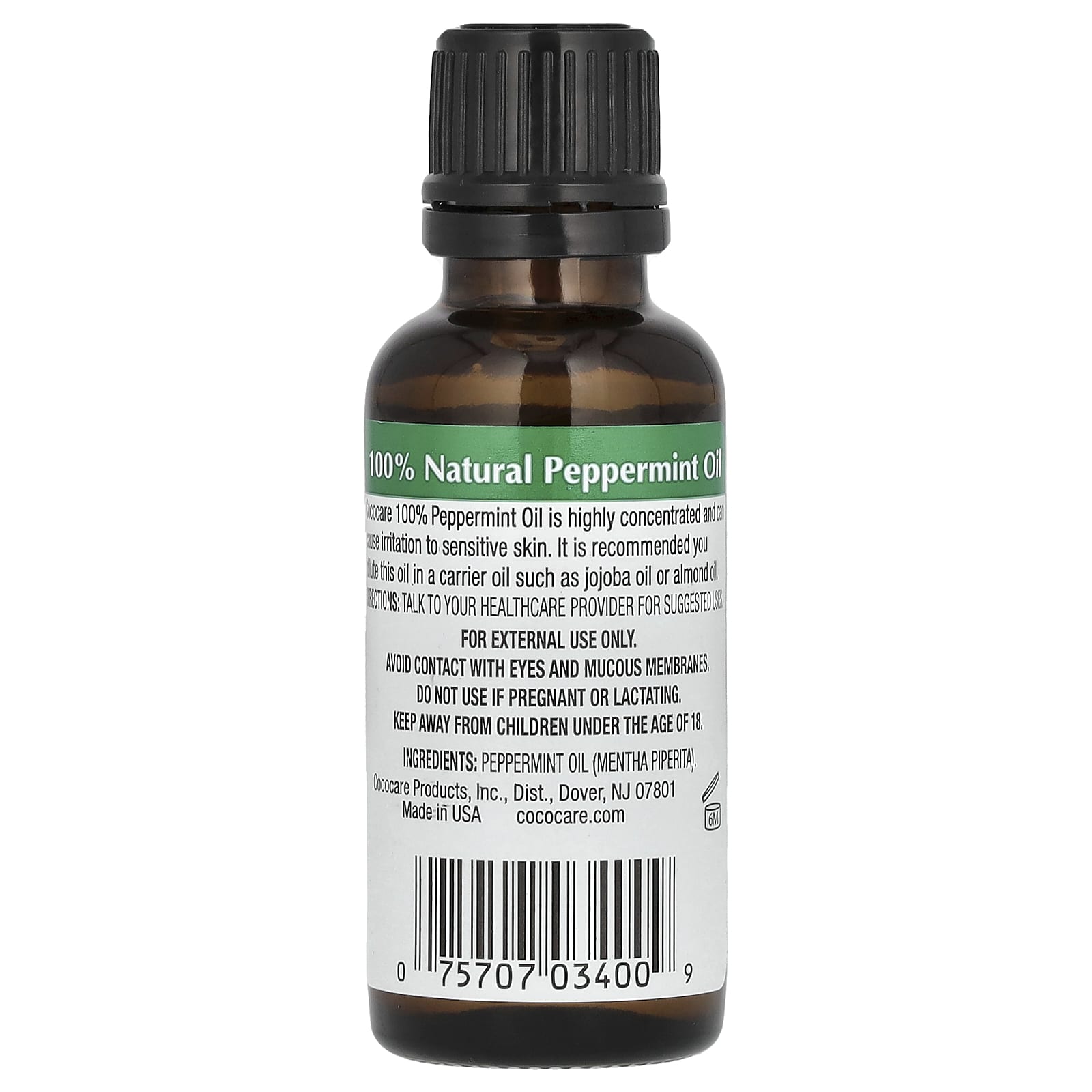 Cococare, 100% Natural Peppermint Oil, 1 fl oz (30 ml)