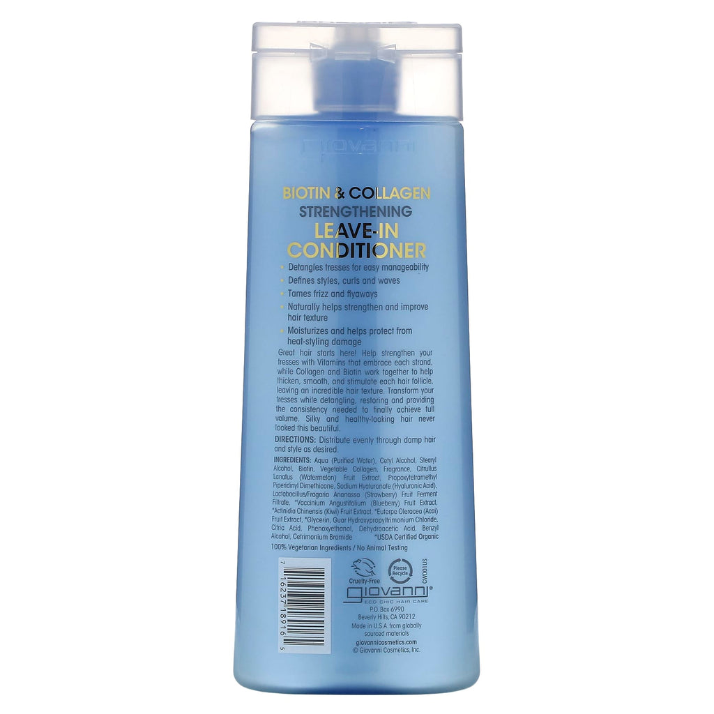 Giovanni, Biotin & Collagen Strengthening Leave-In Conditioner, 8.5 fl oz (250 ml)
