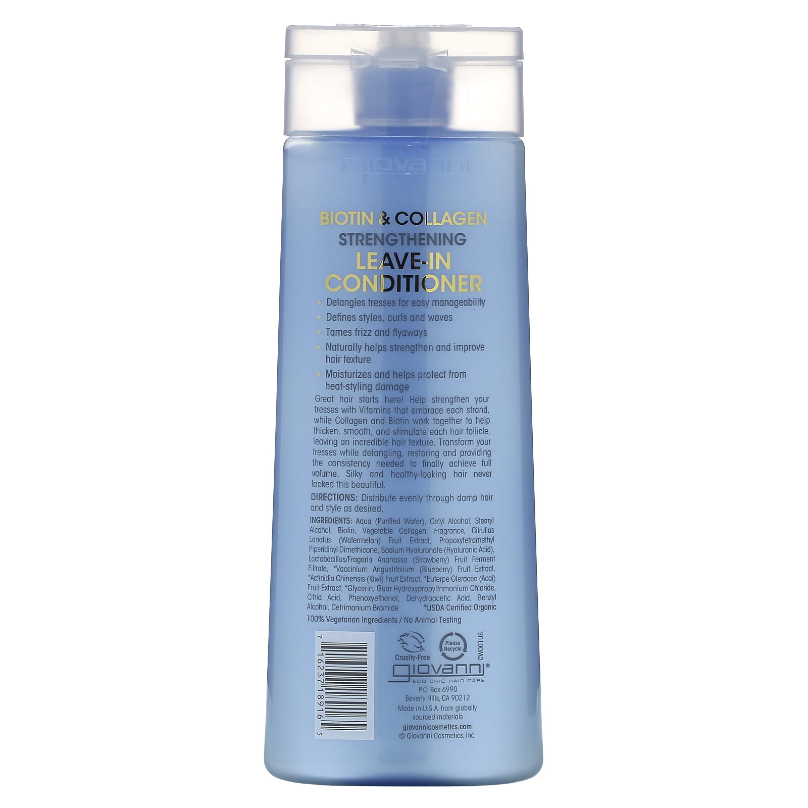 Giovanni, Biotin & Collagen Strengthening Leave-In Conditioner, 8.5 fl oz (250 ml)