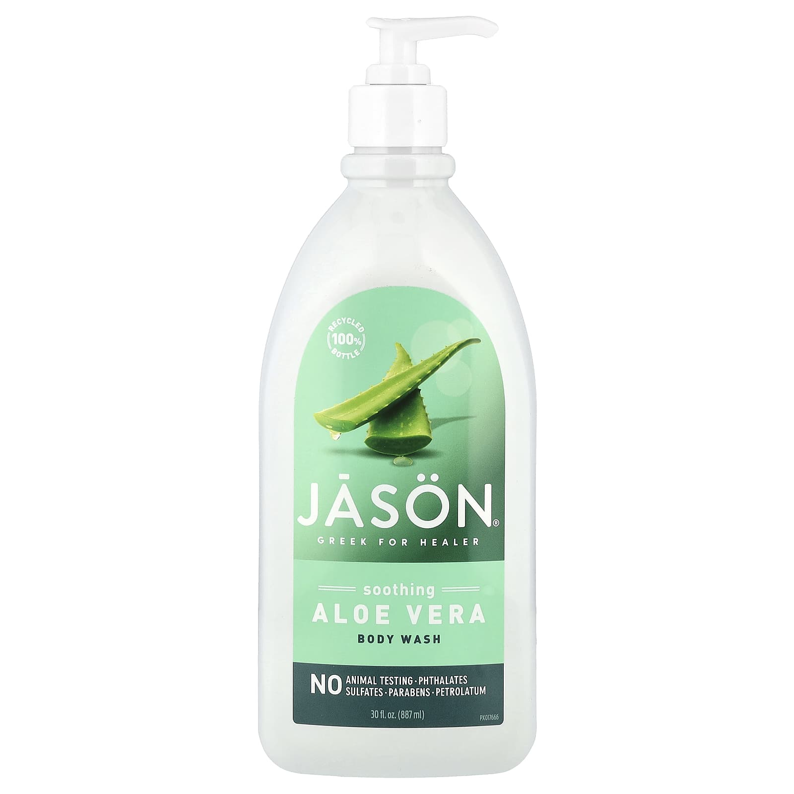 Jason Natural, Body Wash, Soothing Aloe Vera, 30 fl oz (887 ml)