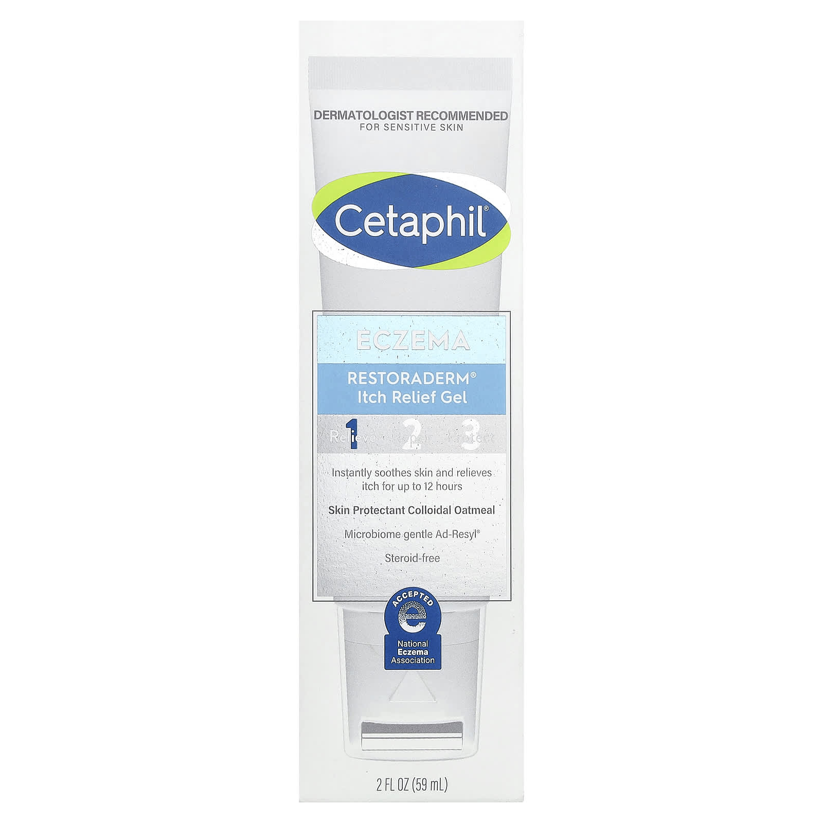 Cetaphil, Eczema, Restoraderm® Itch Relief Gel, For Sensitive Skin, 2 fl oz (59 ml)