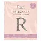 Rael, Reusable Period Underwear, Bikini, Medium, Black, 1 Count