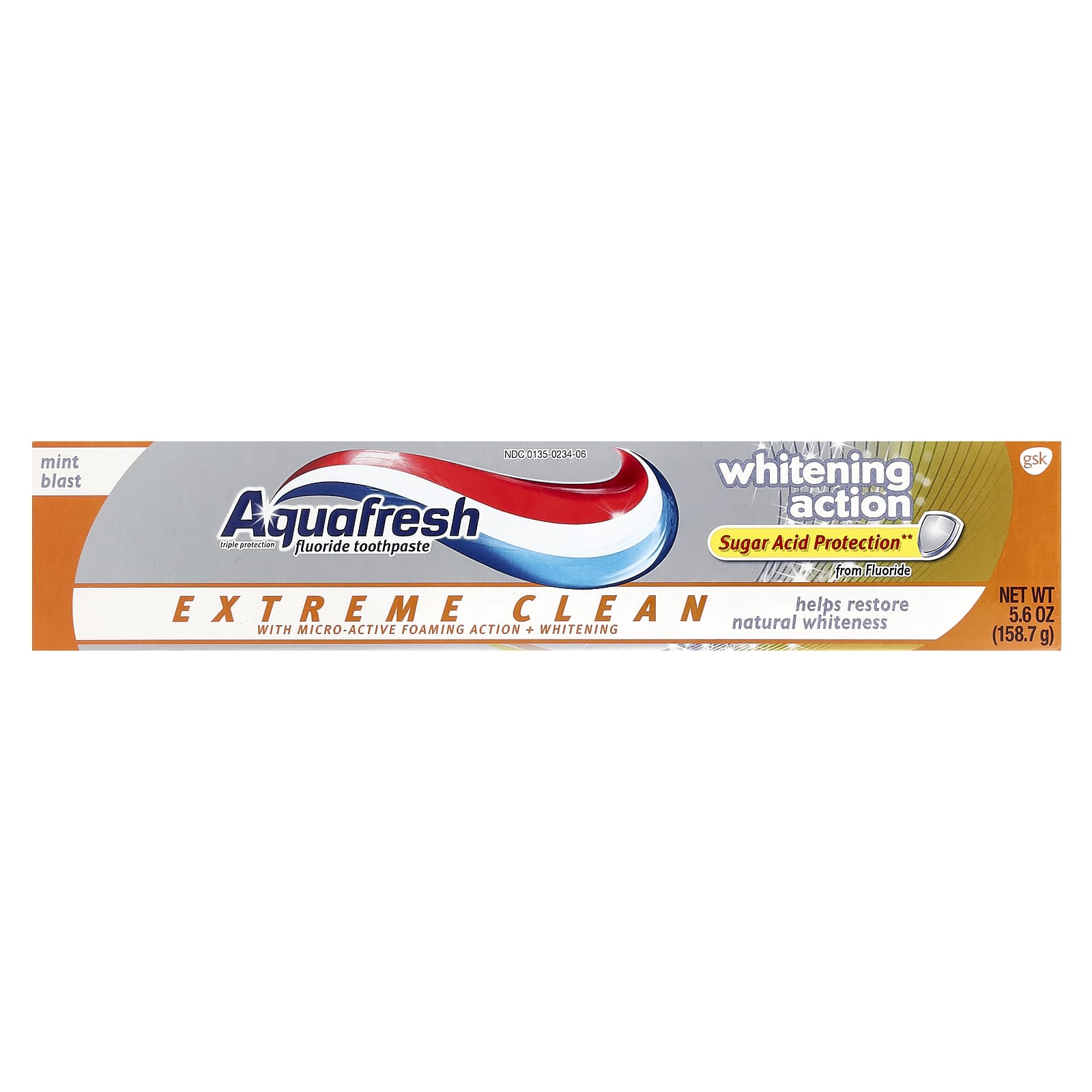Aquafresh, Extreme Clean Fluoride Toothpaste, Whitening Action, Mint Blast, 5.6 oz (158.7 g)