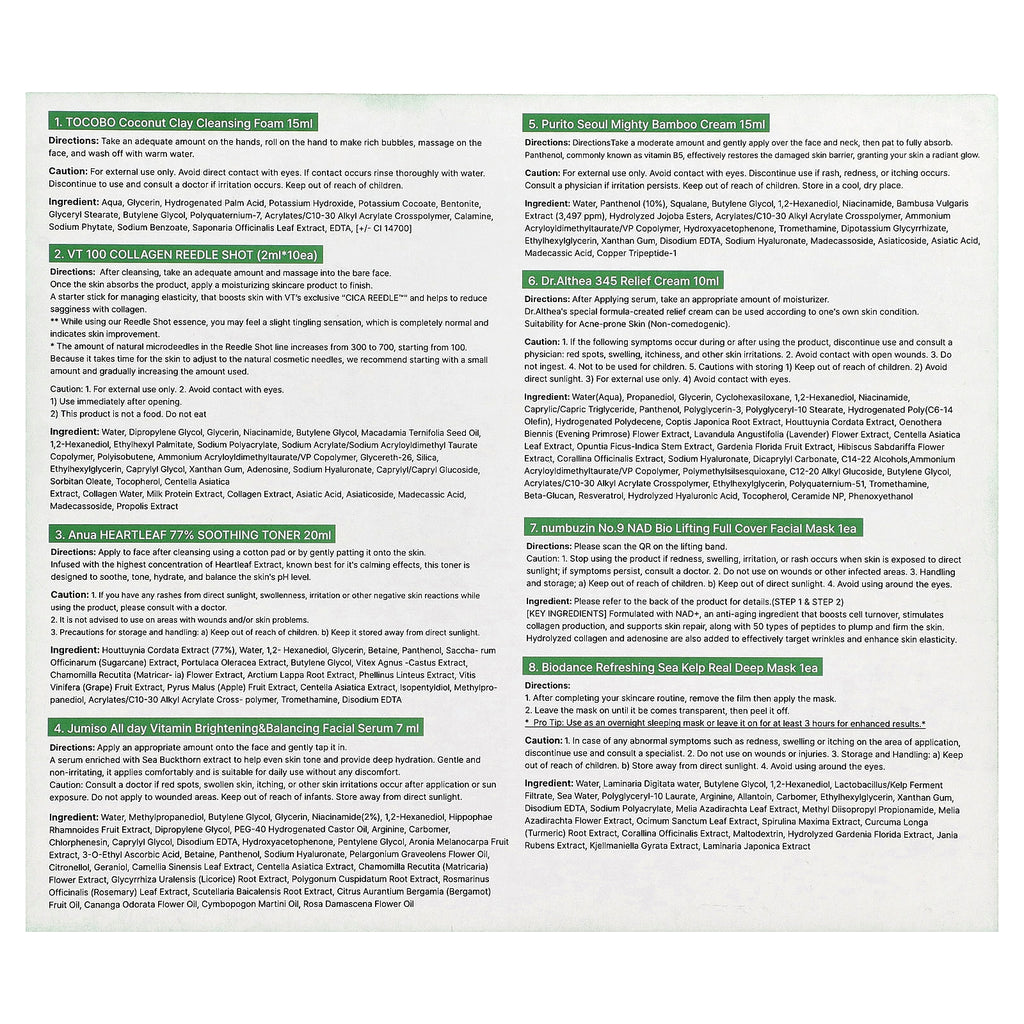 iHerb Exclusive, Korean Glow Up Beauty Bag, 8 Piece Set