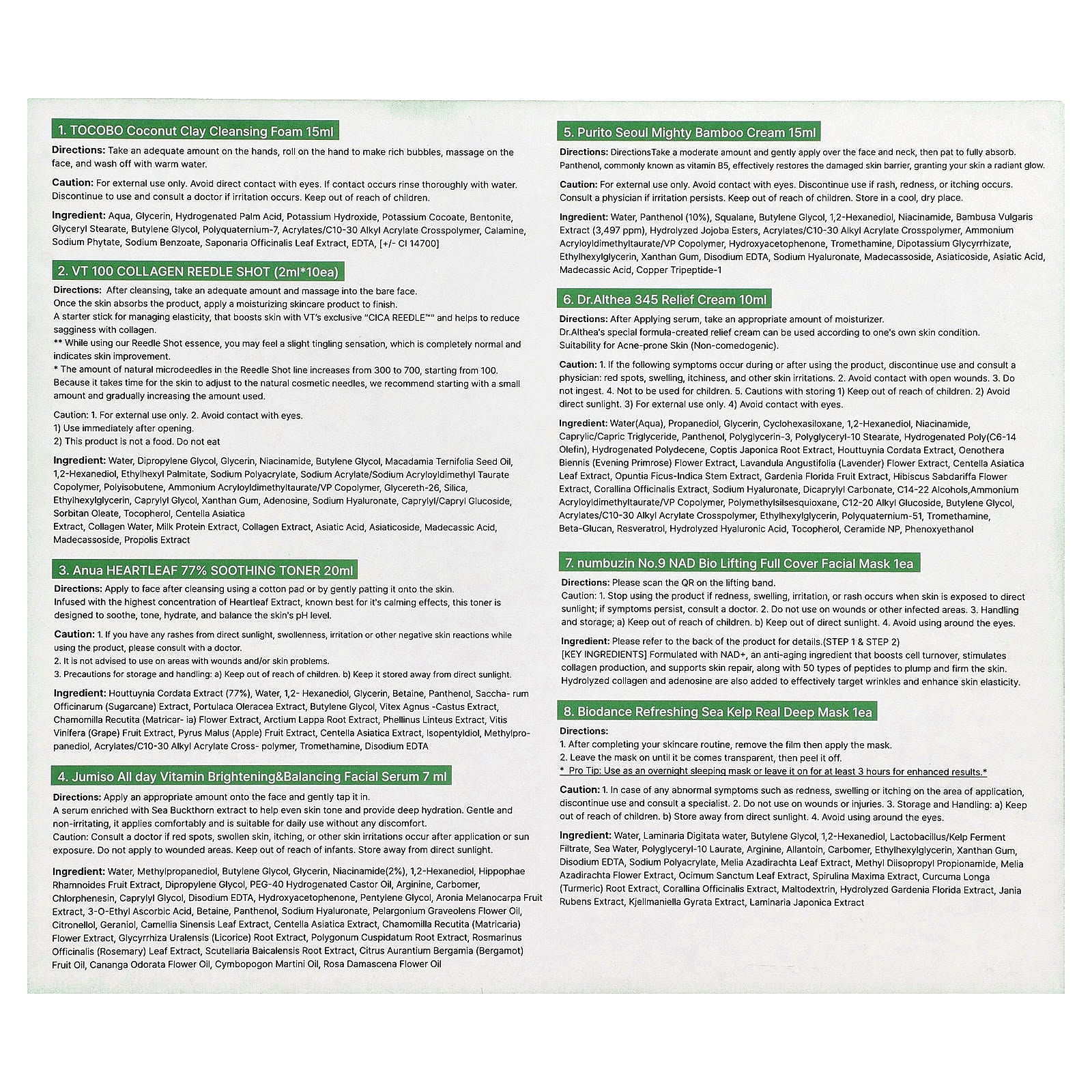 iHerb Exclusive, Korean Glow Up Beauty Bag, 8 Piece Set